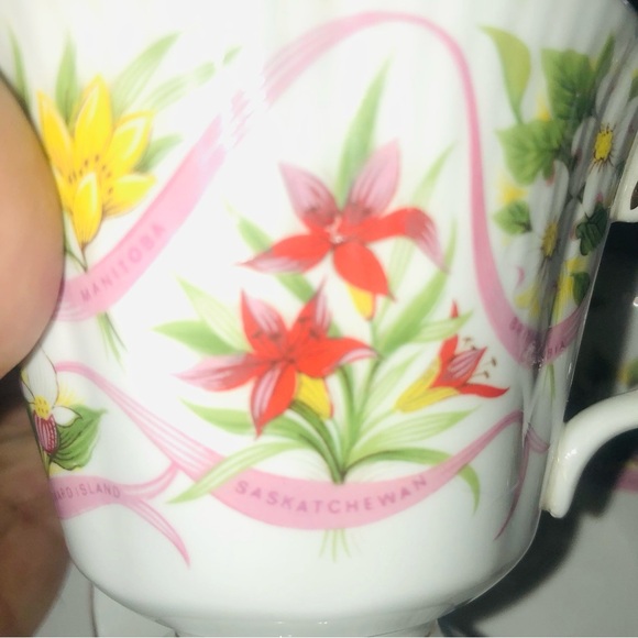 Royal Albert Canada Emblem Teacup - “ Our Emblems Dear” fluted teacup- - Picture 4 of 10